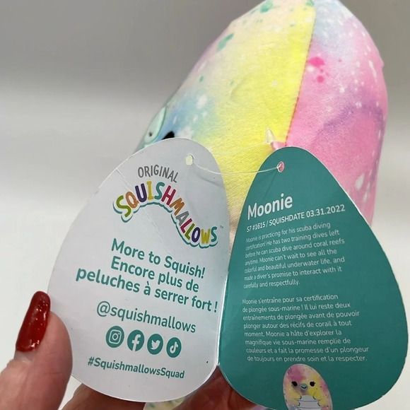 Squishmallow Moonie Water Bear Squishmallow - Ultra Rare Tag- NEW - Picture 5 of 8